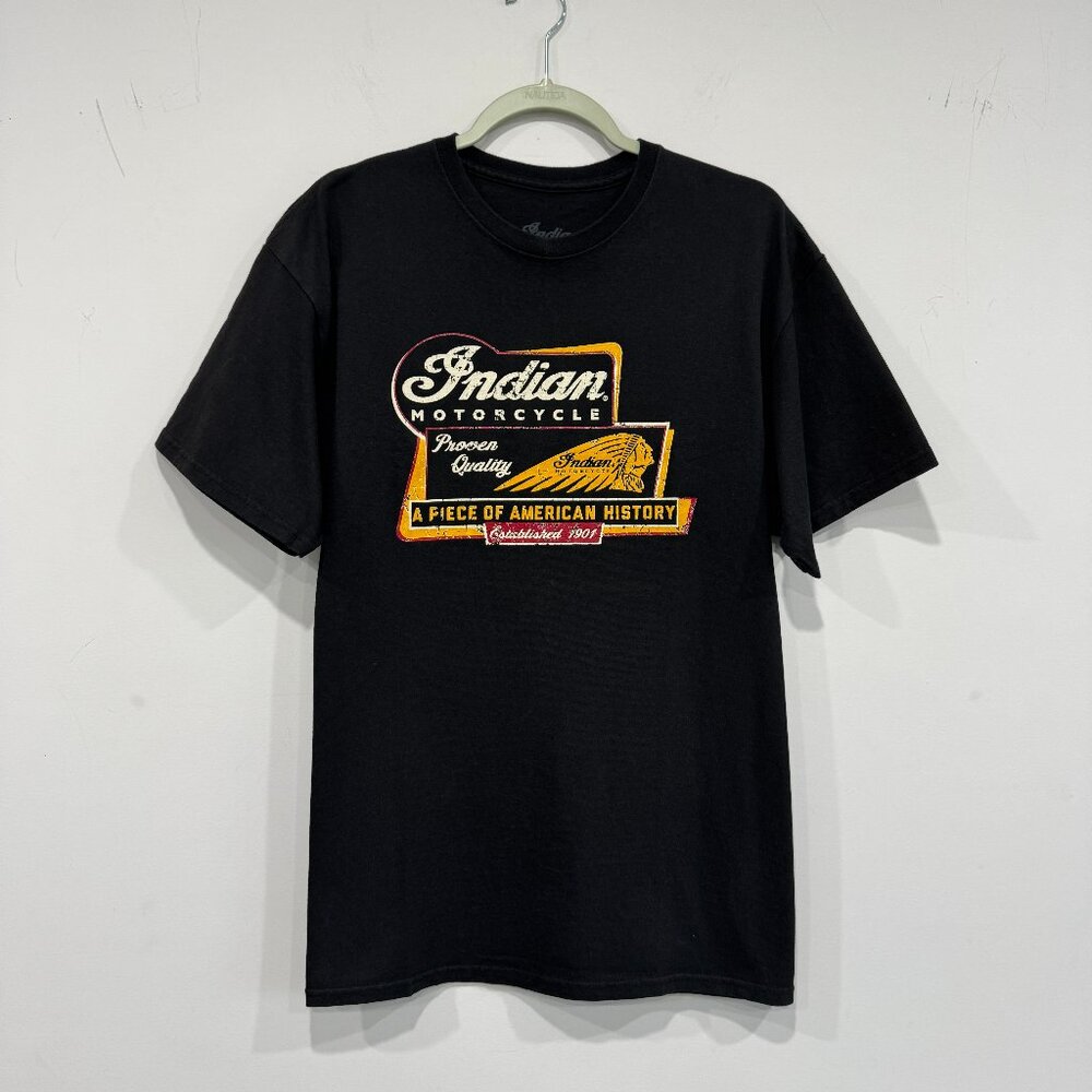 2. Indian Motorcycle Gotham Men's Black T-shirt, Size L